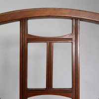 H. W. Batley, attributed. Jas Shoolbred a Pair of Aesthetic Movement Cane Seat Beech Side Chairs - Thumbnail 11
