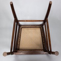 H. W. Batley, attributed. Jas Shoolbred a Pair of Aesthetic Movement Cane Seat Beech Side Chairs - Thumbnail 14