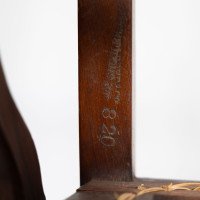 H. W. Batley, attributed. Jas Shoolbred a Pair of Aesthetic Movement Cane Seat Beech Side Chairs - Thumbnail 15
