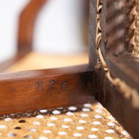H. W. Batley, attributed. Jas Shoolbred a Pair of Aesthetic Movement Cane Seat Beech Side Chairs - Thumbnail 16
