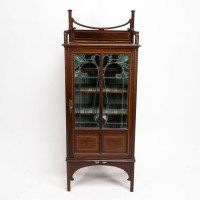A Petite Arts & Crafts Mahogany Display Cabinet in the Anglo-Japanese Style - Thumbnail 1