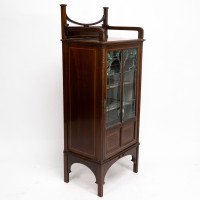 A Petite Arts & Crafts Mahogany Display Cabinet in the Anglo-Japanese Style - Thumbnail 2