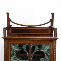 A Petite Arts & Crafts Mahogany Display Cabinet in the Anglo-Japanese Style - Thumbnail 6