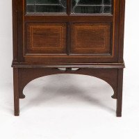 A Petite Arts & Crafts Mahogany Display Cabinet in the Anglo-Japanese Style - Thumbnail 10