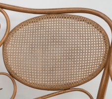 Thonet, Vienna Secession beech bentwood settee with caned seat and back - Thumbnail 8