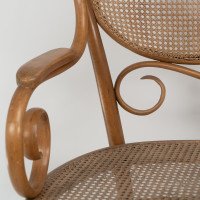 Thonet, Vienna Secession beech bentwood settee with caned seat and back - Thumbnail 10