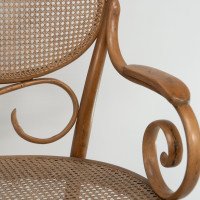 Thonet, Vienna Secession beech bentwood settee with caned seat and back - Thumbnail 12