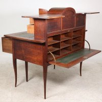George Walton. Arts & Crafts Walnut Desk with Secret Drawers & Heart Escutcheons - Thumbnail 4