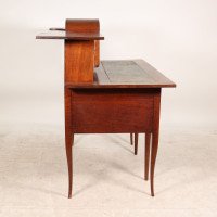 George Walton. Arts & Crafts Walnut Desk with Secret Drawers & Heart Escutcheons - Thumbnail 8