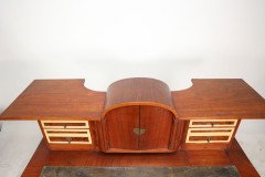 George Walton. Arts & Crafts Walnut Desk with Secret Drawers & Heart Escutcheons - Thumbnail 10