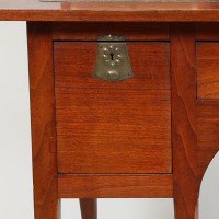 George Walton. Arts & Crafts Walnut Desk with Secret Drawers & Heart Escutcheons - Thumbnail 11