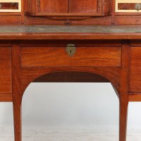 George Walton. Arts & Crafts Walnut Desk with Secret Drawers & Heart Escutcheons - Thumbnail 14