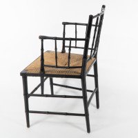 Robert W Edis, an Aesthetic Movement Rush Seat Armchair, in the Bamboo Style - Thumbnail 4