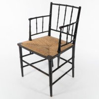 Robert W Edis, an Aesthetic Movement Rush Seat Armchair, in the Bamboo Style - Thumbnail 3