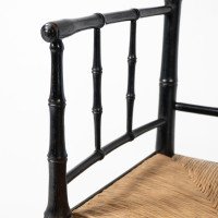Robert W Edis, an Aesthetic Movement Rush Seat Armchair, in the Bamboo Style - Thumbnail 7
