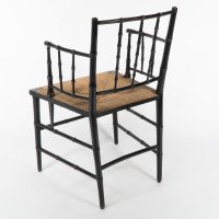 Robert W Edis, an Aesthetic Movement Rush Seat Armchair, in the Bamboo Style - Thumbnail 12