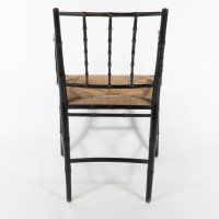 Robert W Edis, an Aesthetic Movement Rush Seat Armchair, in the Bamboo Style - Thumbnail 13