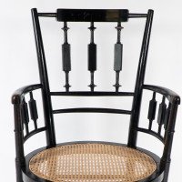 Morris & Co., An Aesthetic Movement Cane Seated Armchair - Thumbnail 6
