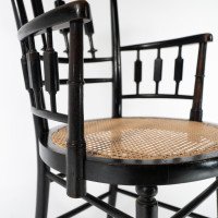 Morris & Co., An Aesthetic Movement Cane Seated Armchair - Thumbnail 8