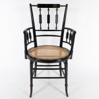Morris & Co., An Aesthetic Movement Cane Seated Armchair - Thumbnail 2