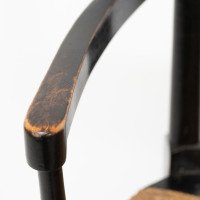 Liberty & Co., An English Aesthetic Movement Ebonized Armchair with Seagrass Seat - Thumbnail 9