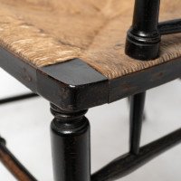 Liberty & Co. Attributed, Style of. Morris & Co., Aesthetic Movement Rush Seat Armchair - Thumbnail 10