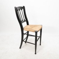 Collier & Plucknett Attributed, Godwin Style. Aesthetic Movement Ebonised Music Chair - Thumbnail 5