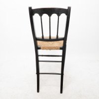 Collier & Plucknett Attributed, Godwin Style. Aesthetic Movement Ebonised Music Chair - Thumbnail 13