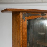 Shapland & Petter Attributed, Arts & Crafts Oak Hall Cupboard with Flaring Cornice - Thumbnail 6