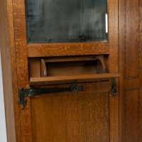 Shapland & Petter Attributed, Arts & Crafts Oak Hall Cupboard with Flaring Cornice - Thumbnail 11
