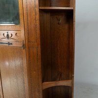 Shapland & Petter Attributed, Arts & Crafts Oak Hall Cupboard with Flaring Cornice - Thumbnail 13