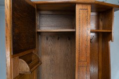 Shapland & Petter Attributed, Arts & Crafts Oak Hall Cupboard with Flaring Cornice - Thumbnail 16