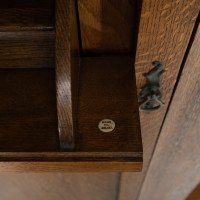 Shapland & Petter Attributed, Arts & Crafts Oak Hall Cupboard with Flaring Cornice - Thumbnail 17