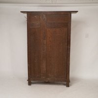 Shapland & Petter Attributed, Arts & Crafts Oak Hall Cupboard with Flaring Cornice - Thumbnail 19