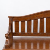 Arts & Crafts Super Quality Teak Hall Bench In the style of Arthur Simpson - Thumbnail 3