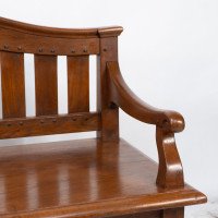 Arts & Crafts Super Quality Teak Hall Bench In the style of Arthur Simpson - Thumbnail 6