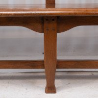 Arts & Crafts Super Quality Teak Hall Bench In the style of Arthur Simpson - Thumbnail 11