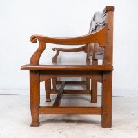Arts & Crafts Super Quality Teak Hall Bench In the style of Arthur Simpson - Thumbnail 13