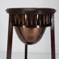 Shapland & Petter. Rare Arts & Crafts Two-tier Mahogany Three-leg Plant Stand - Thumbnail 8