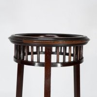 Shapland & Petter. Rare Arts & Crafts Two-tier Mahogany Three-leg Plant Stand - Thumbnail 10