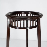 Shapland & Petter. Rare Arts & Crafts Two-tier Mahogany Three-leg Plant Stand - Thumbnail 9