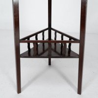 Shapland & Petter. Rare Arts & Crafts Two-tier Mahogany Three-leg Plant Stand - Thumbnail 12