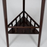 Shapland & Petter. Rare Arts & Crafts Two-tier Mahogany Three-leg Plant Stand - Thumbnail 13