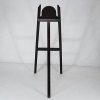 Arts & Crafts folding Oak easel with a carved butterfly flying from a flower - Thumbnail 17