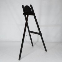 Arts & Crafts folding Oak easel with a carved butterfly flying from a flower - Thumbnail 18