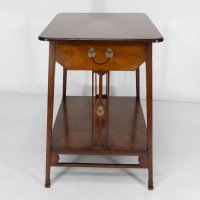 Leonard Wyburd for Liberty & Co., Arts & Crafts Two-tier Mahogany Side Table - Thumbnail 4