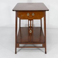 Leonard Wyburd for Liberty & Co., Arts & Crafts Two-tier Mahogany Side Table - Thumbnail 7