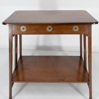 Leonard Wyburd for Liberty & Co., Arts & Crafts Two-tier Mahogany Side Table - Thumbnail 8