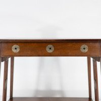 Leonard Wyburd for Liberty & Co., Arts & Crafts Two-tier Mahogany Side Table - Thumbnail 11