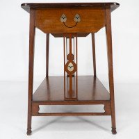 Leonard Wyburd for Liberty & Co., Arts & Crafts Two-tier Mahogany Side Table - Thumbnail 14